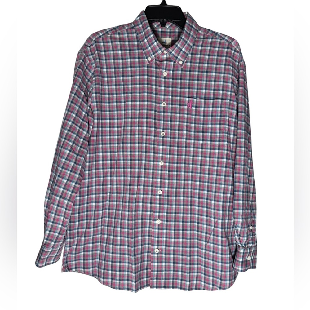 Johnnie O Hanging Out Shirt men’s Size Large Long sleeve Button down plaid
